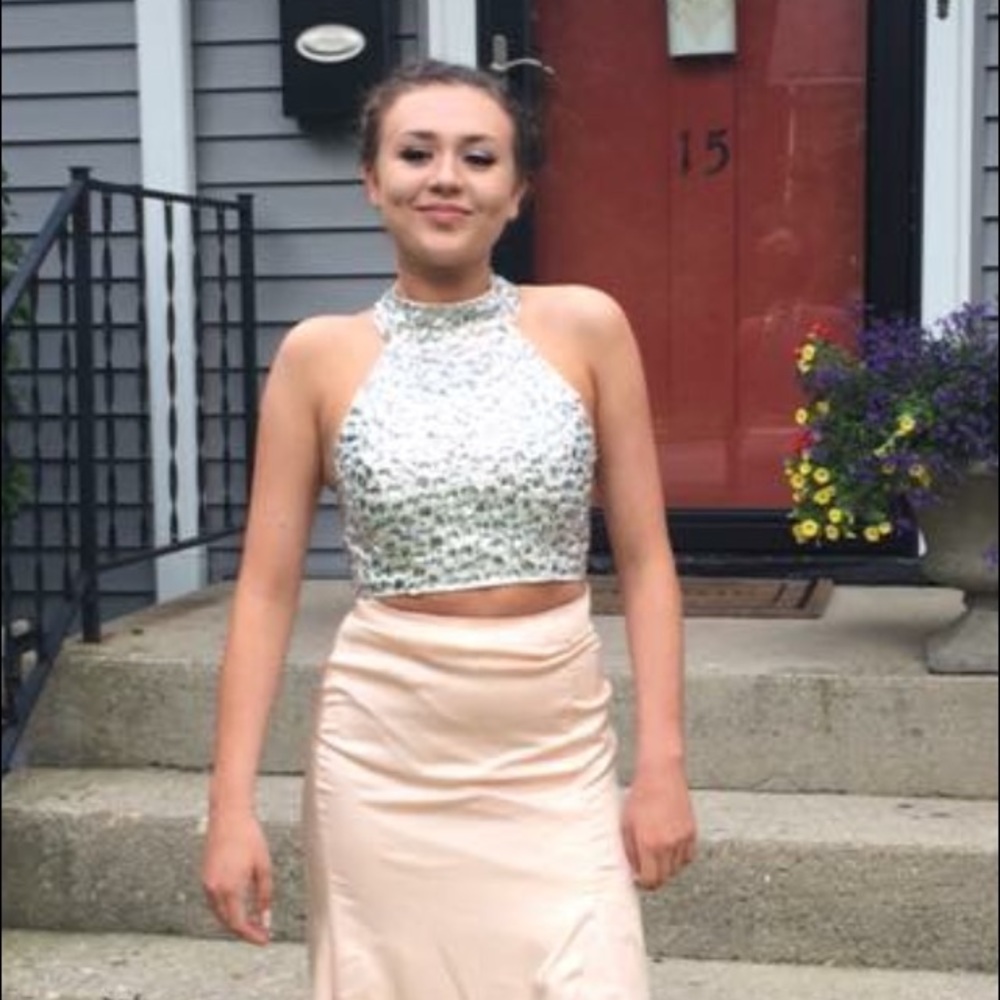Two piece prom dress
