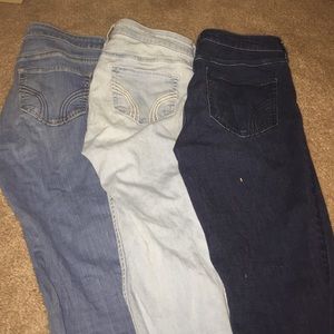 Lot of 3 pairs of hollister jeans