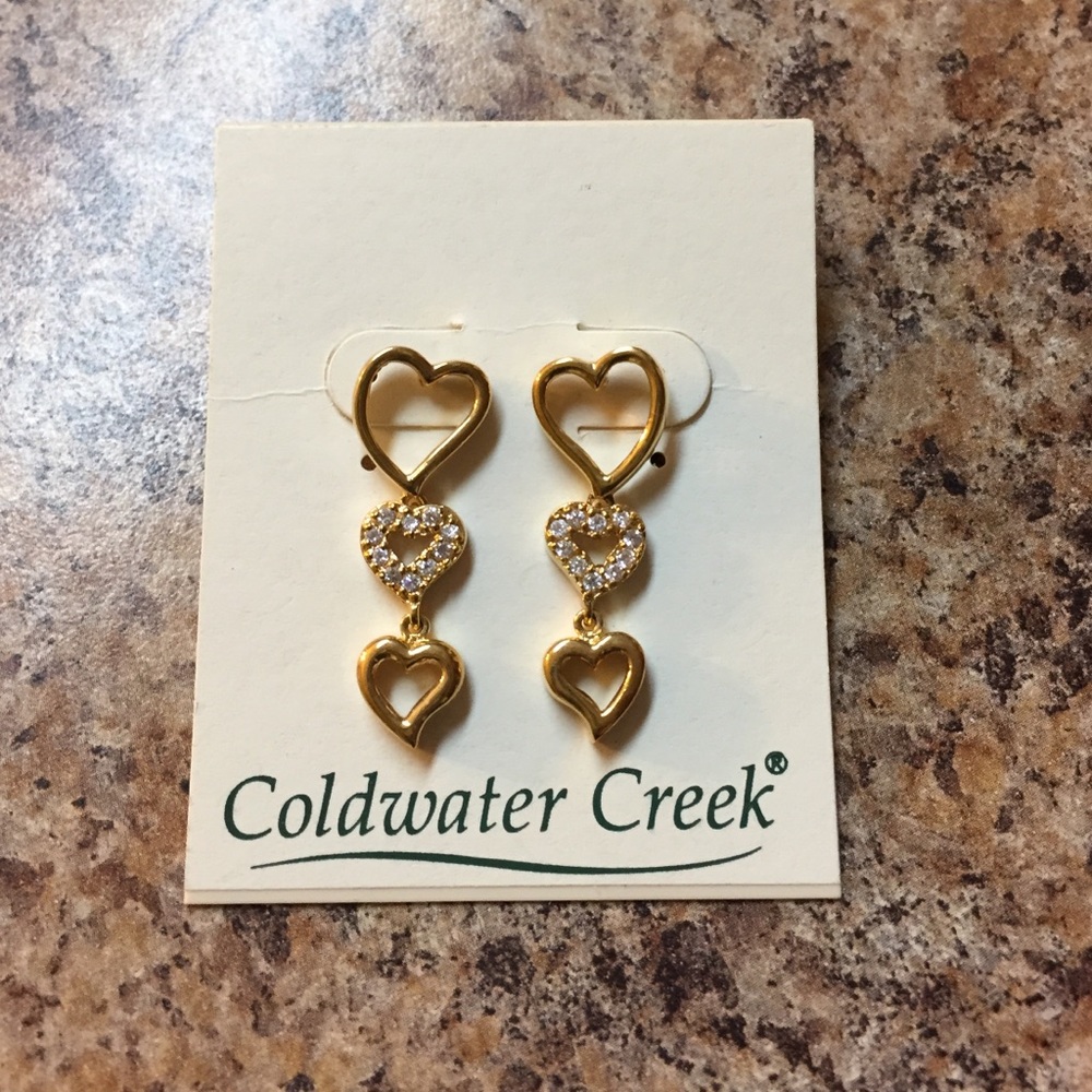 SOLD / Heart dangle earrings