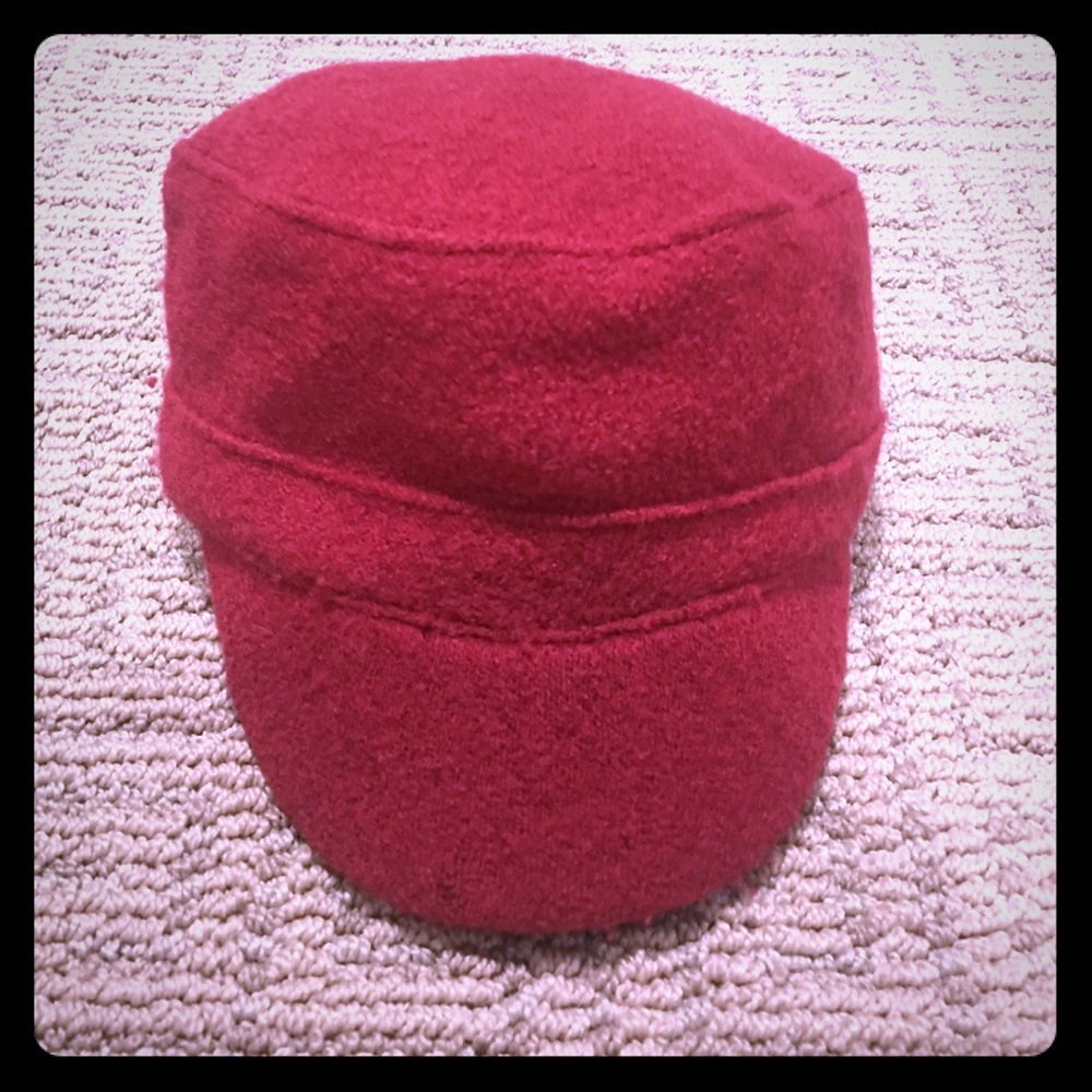 Red wool cap