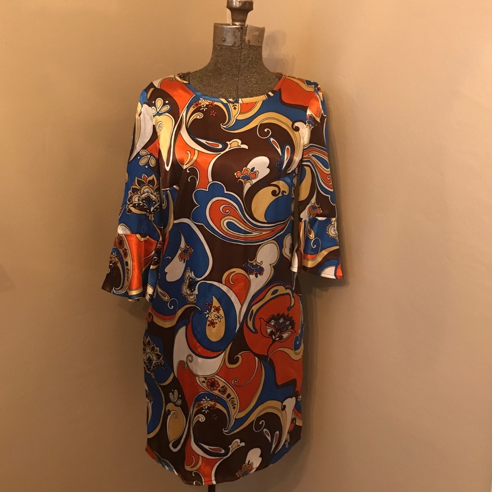 " I'm from Berkeley" satin-ish dress.  No flaws