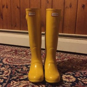 Yellow Hunter Rain Boots