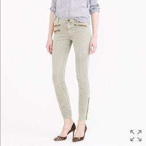J. Crew Sateen Toothpick pants with zip