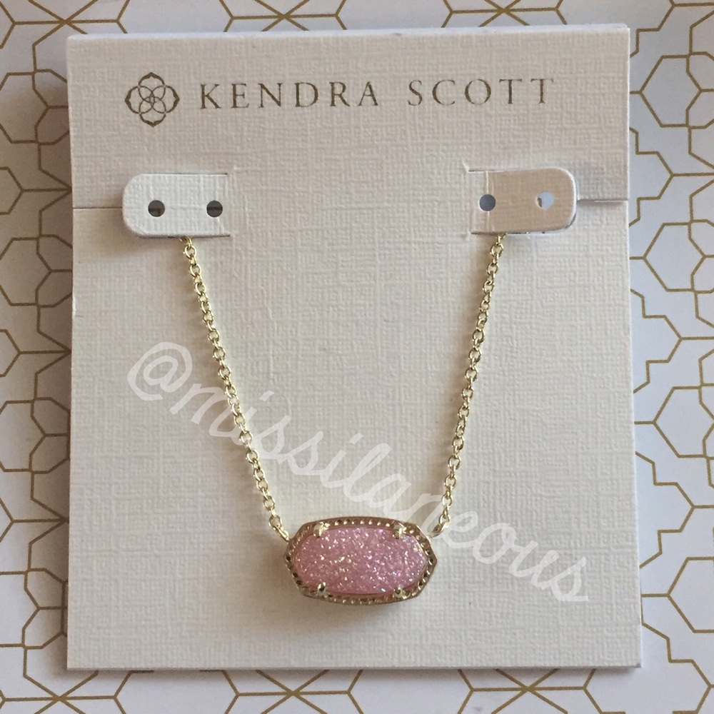 💕NWT Kendra Scott Pink Drusy Elisa💕