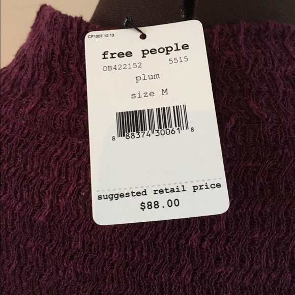 ❤️SOLD❤️ NWT FREE PEOPLE CROSSOVER SWEATER - Picture 4 of 4
