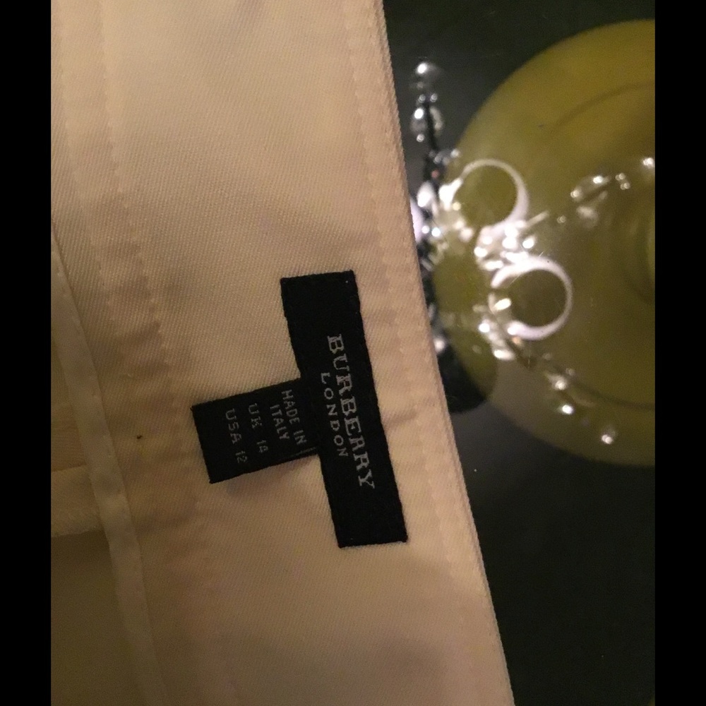 burberry cream lightweight wool pants - Picture 2 of 3