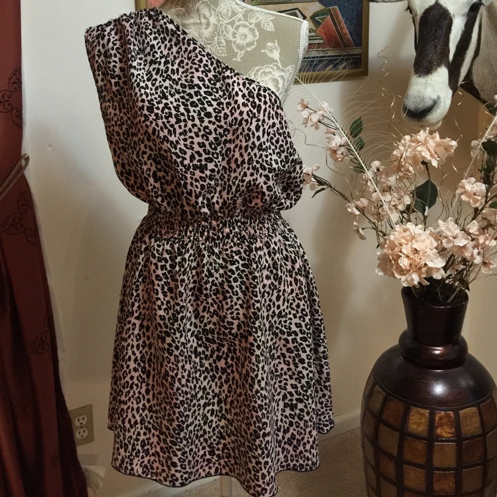 One shouldered mini dress