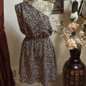 One shouldered mini dress