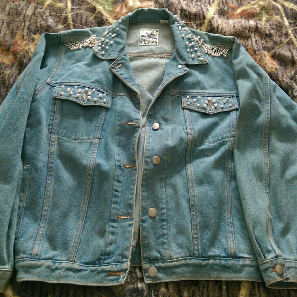 Vintage Beaded Denim Jacket
