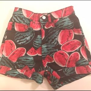 American apparel high waisted watermelon shorts