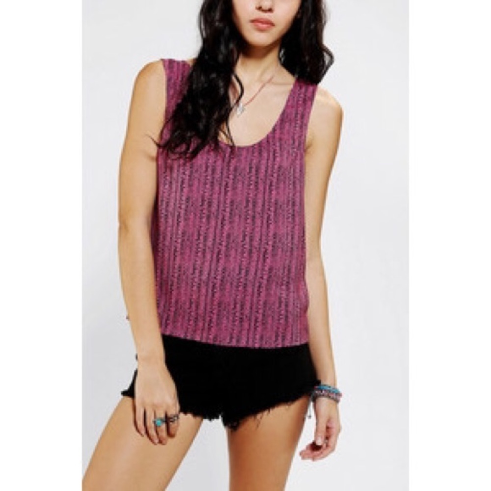 PINK + BlACK Yaya Nom De Plume Sleeveless Top