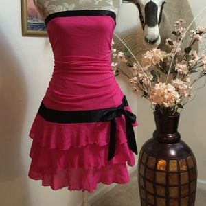 Pink mini layered dress used once only