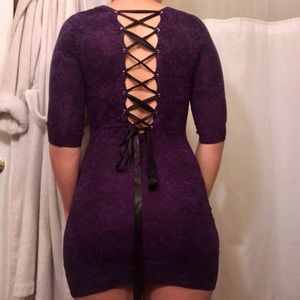 Sexy purple paisley dress