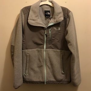 Women's Light Grey North Face Fleece Jacket