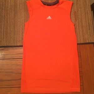 Adidas fitted shirt sleeveless youth large