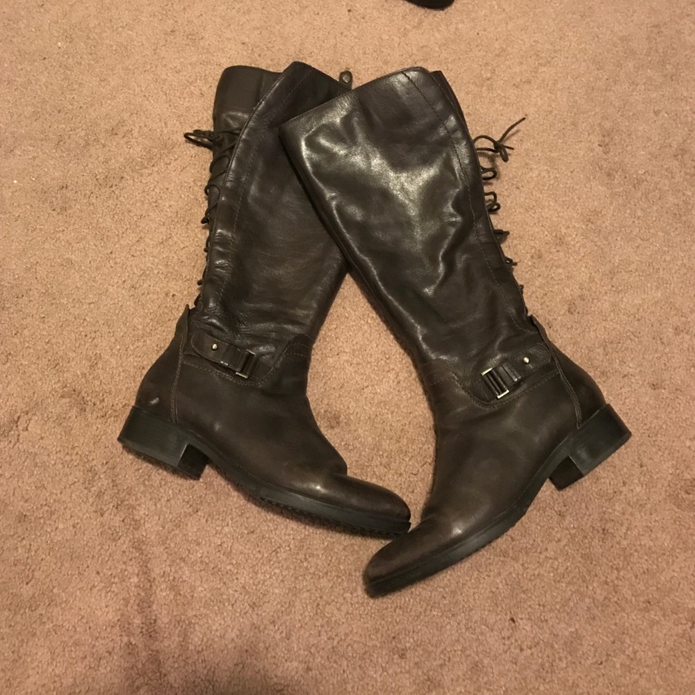 Brown riding boots