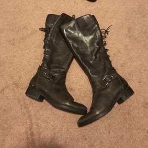 Brown riding boots