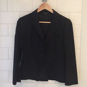 Theory black one button blazer-size 8