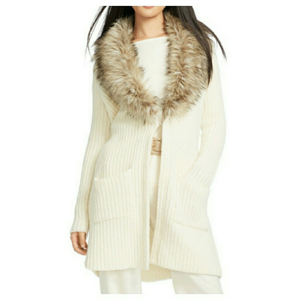 Lauren Ralph Lauren Sweater Coat Wool Plus 1X