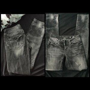 Miss me skinny jeans gray wash style