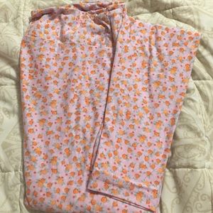 Pink floral Lularoe Leggings