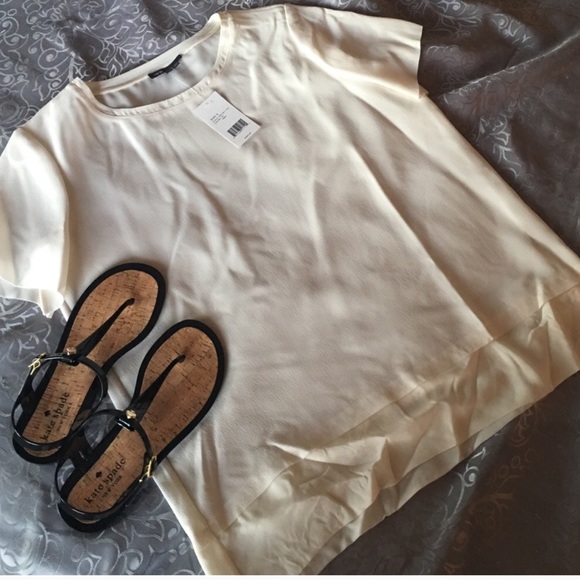 Vince White Popover Cap Sleeve Blouse - Picture 4 of 4