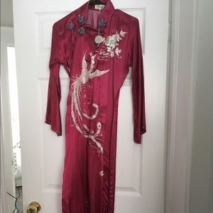 Long sleeve Silk Chinese dress
