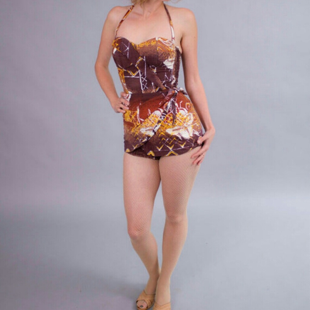 1950s Surf n Sand playsuit