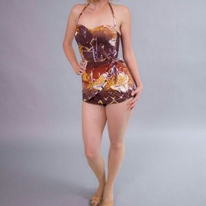 1950s Surf n Sand playsuit