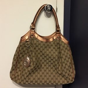Authentic rose gold Gucci tote