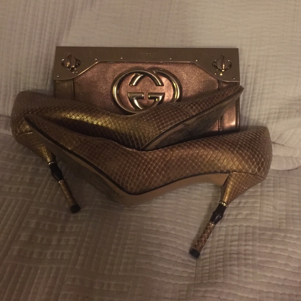 Authentic Gucci snakeskin shoes