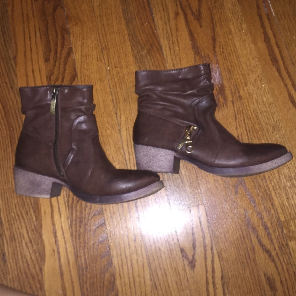 Brown booties