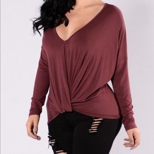 Red Brown Fashion Nova shirt