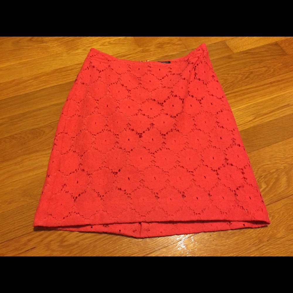 Ann Taylor Petite Floral Eyelet Skirt 0P
