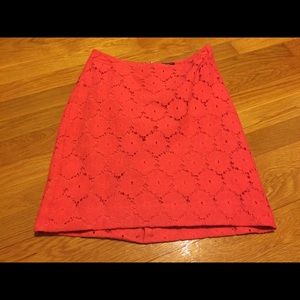 Ann Taylor Petite Floral Eyelet Skirt 0P