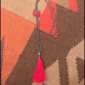 turquoise tassel necklace