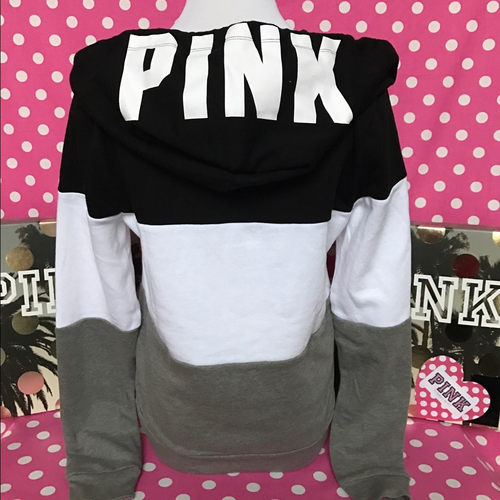 🚫SOLD🚫NWT PINK colorblock perfect full zip hoodi - Picture 2 of 4
