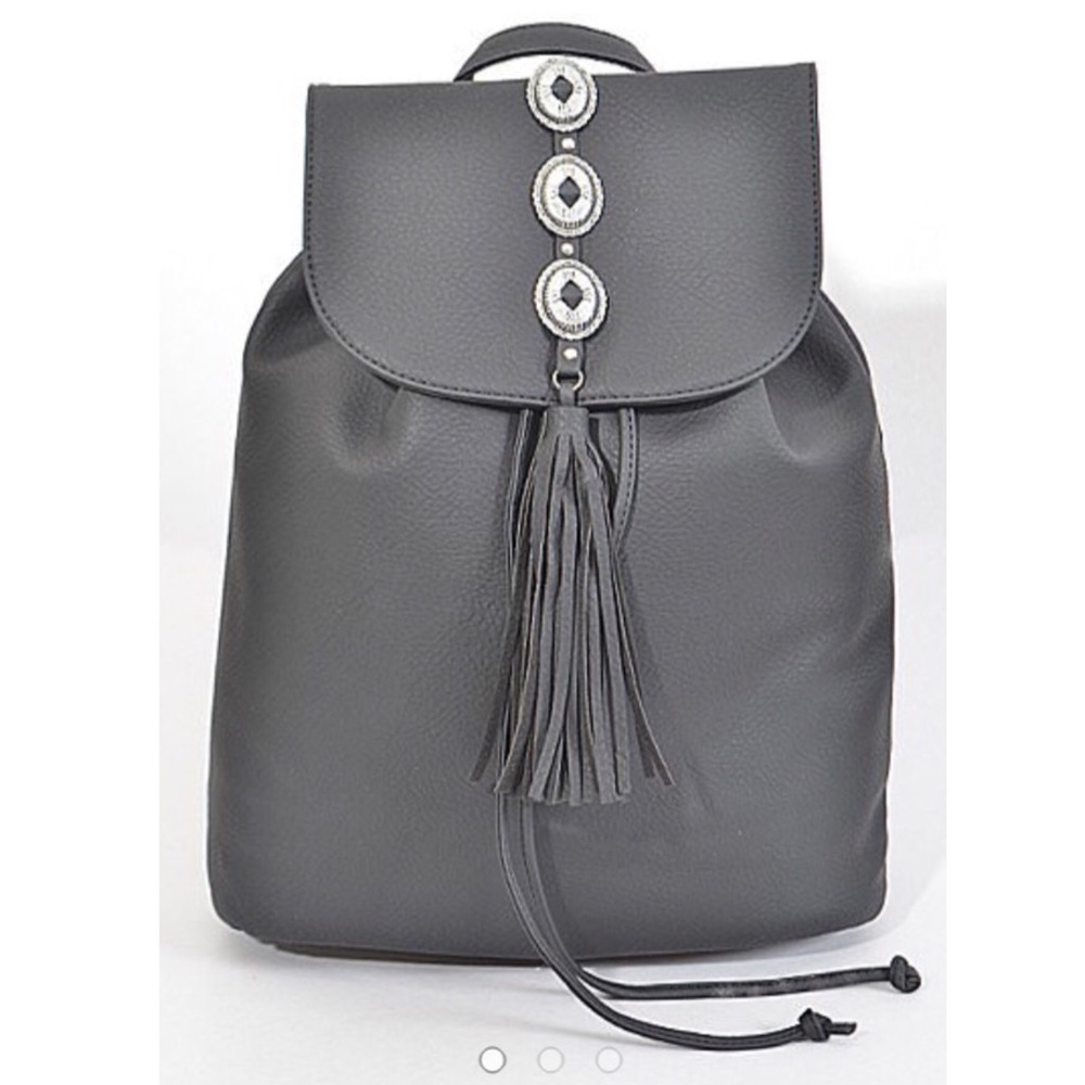 Buckle Faux Leather Backpack