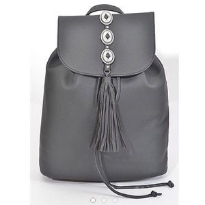 Buckle Faux Leather Backpack
