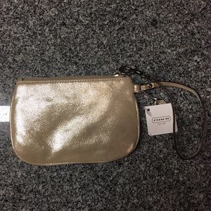 Coach SV/Gold Wristlet