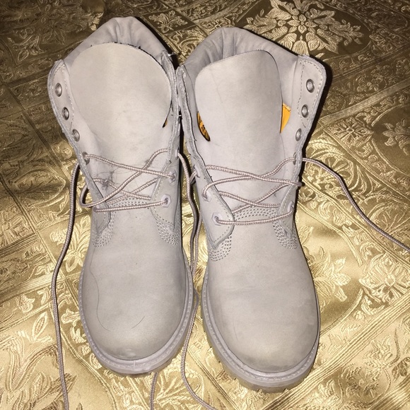 Grey Classic Timberland Work Boots - Picture 2 of 4