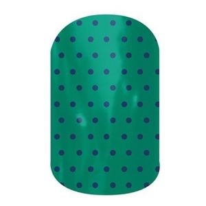 Jamberry "Swiss Dot Emerald & Blue" Nail Wraps