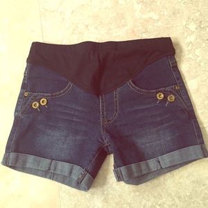 Size medium maternity jean shorts