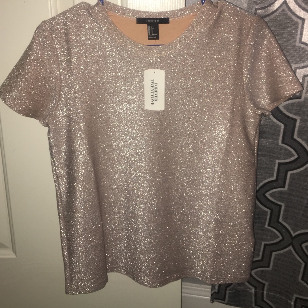 Champagne sparkly top
