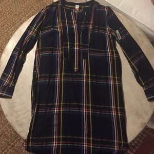 Long sleeve plaid dress