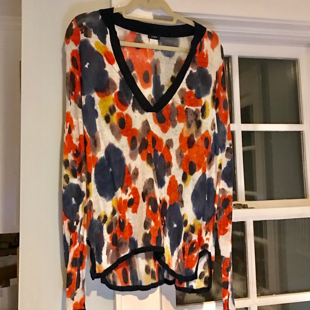 ⚡️SALE⚡️J. Crew multi linen tunic/sweater - Picture 2 of 4