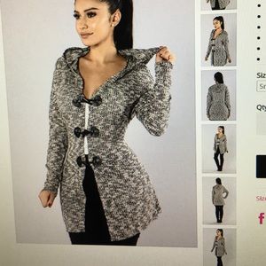 Grey and White Cardigan