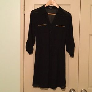 Black dress with mid-length sleeves