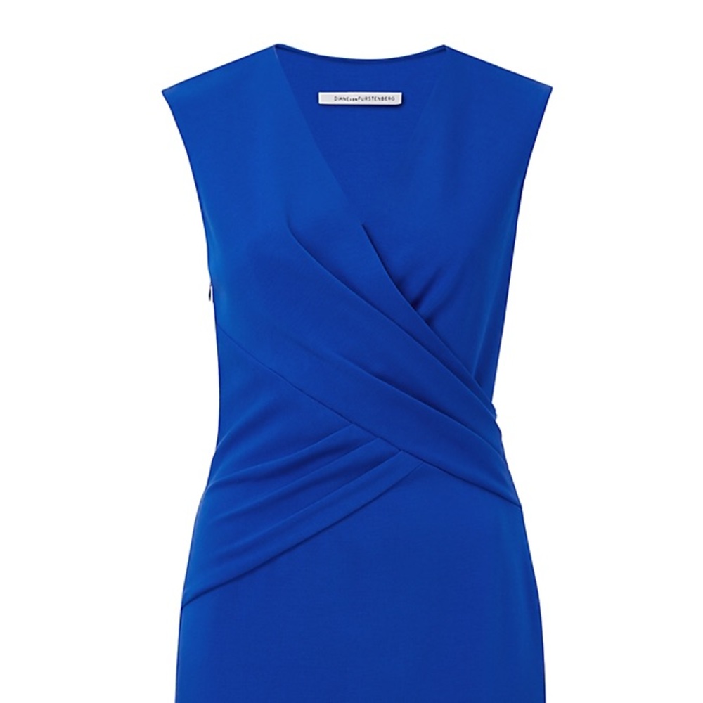 DVF lepta dress in blue riviera