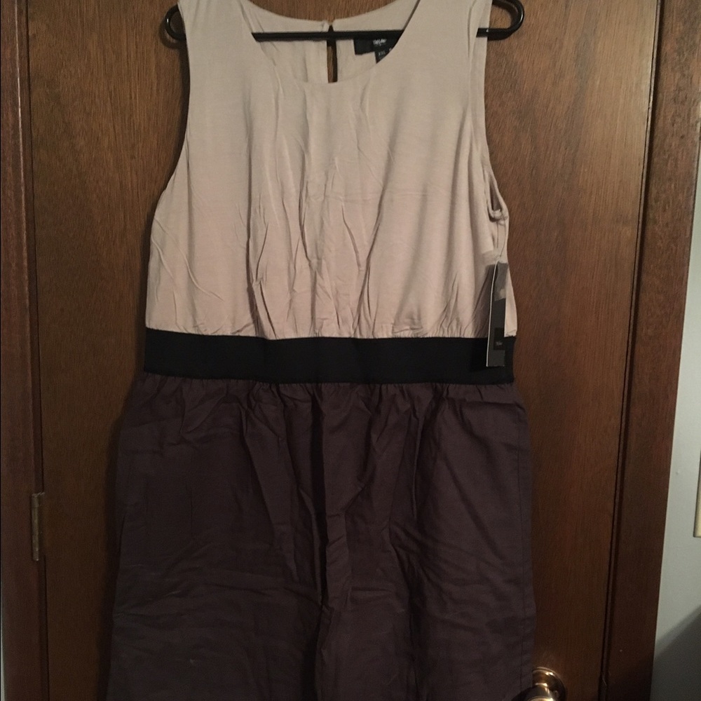 NWT Mossimo tan brown colorblock dress XXL